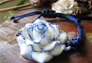 景德镇陶瓷首饰 典雅月季手链手镯的多色之选